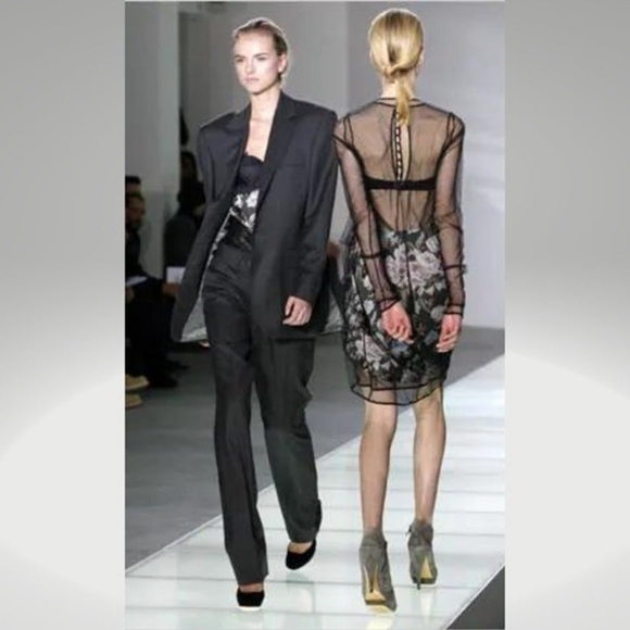 NEW PREEN by THORNTON BREGAZZI Runway Floral Silk Bustier Bra Top Dress M - Picture 3 of 8